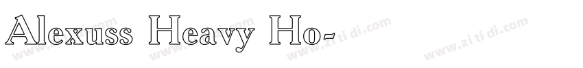 Alexuss Heavy Ho字体转换